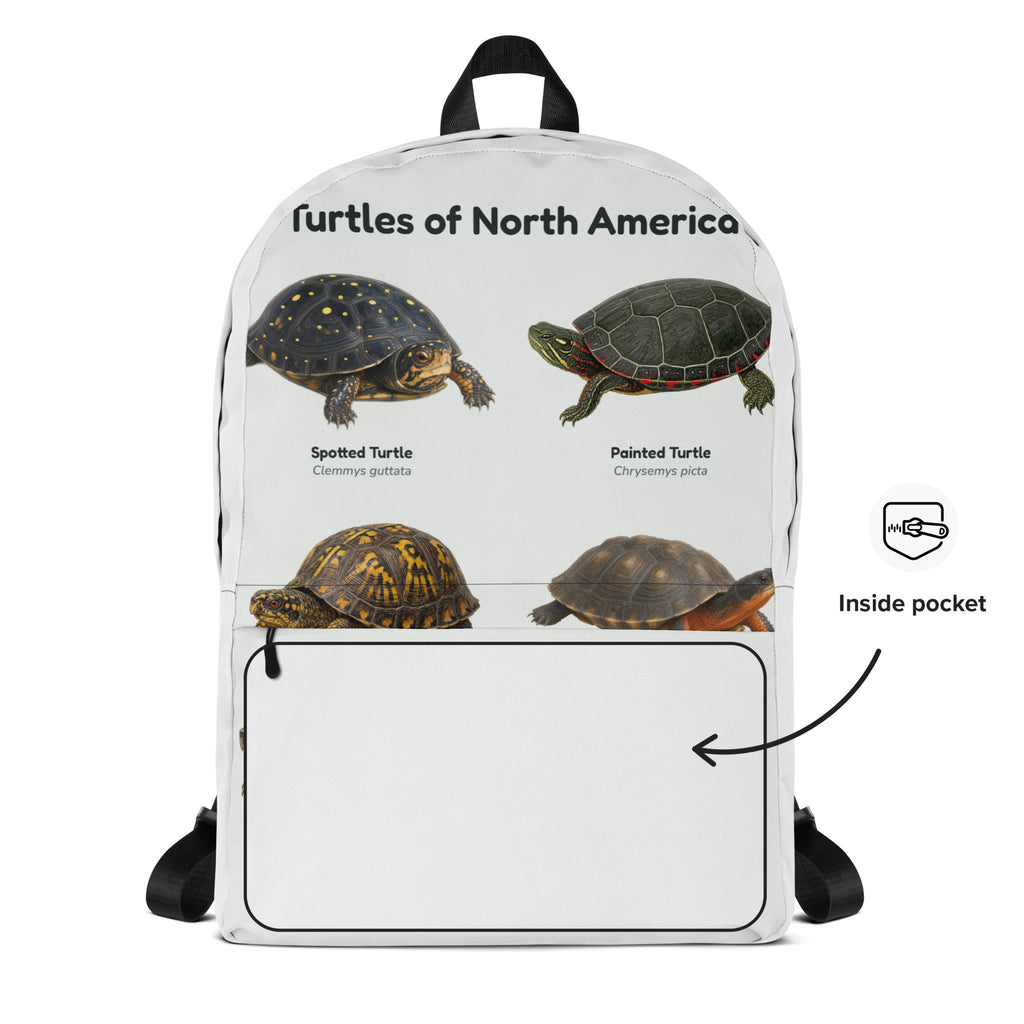 Turtles of North America Backpack – White – front