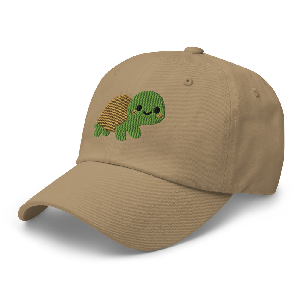 Bubbles the Turtle Dad Hat – Khaki – left front