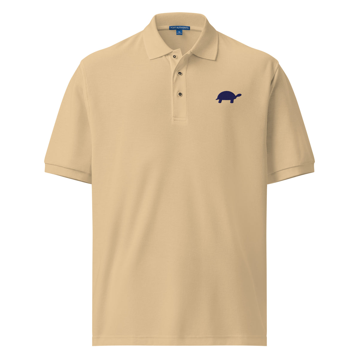 TurtleFluent Embroidered Polo – Stone – front