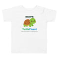 Become TurtleFluent Toddler Tee – White – front