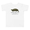 Northern Map Turtle Toddler Tee – White – front
