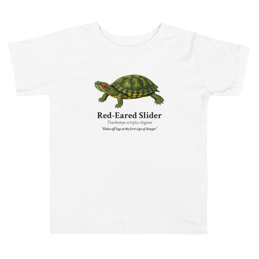 Red-Eared Slider Toddler Tee – White – front