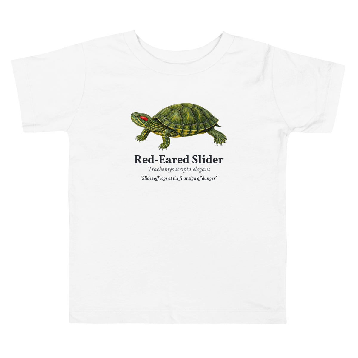 Red-Eared Slider Toddler Tee – White – front