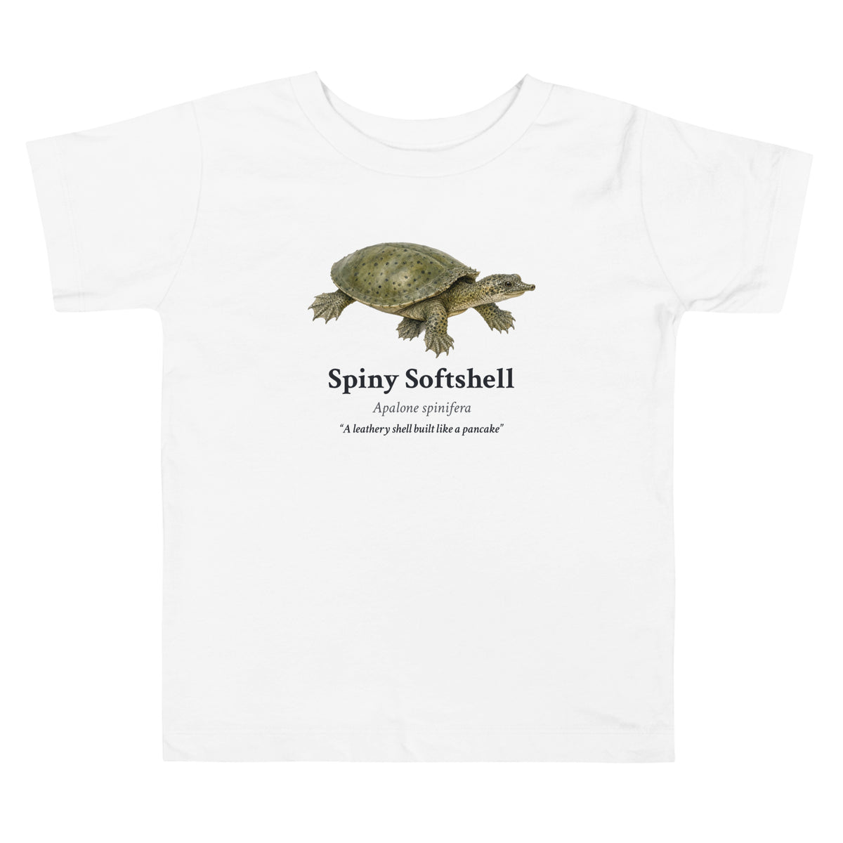 Spiny Softshell Toddler Tee – White – front