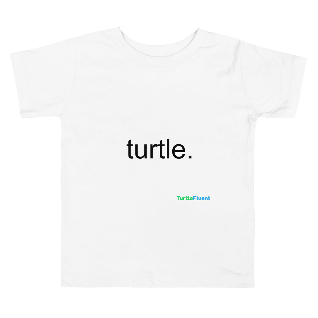 Turtle. Toddler Tee – White – front