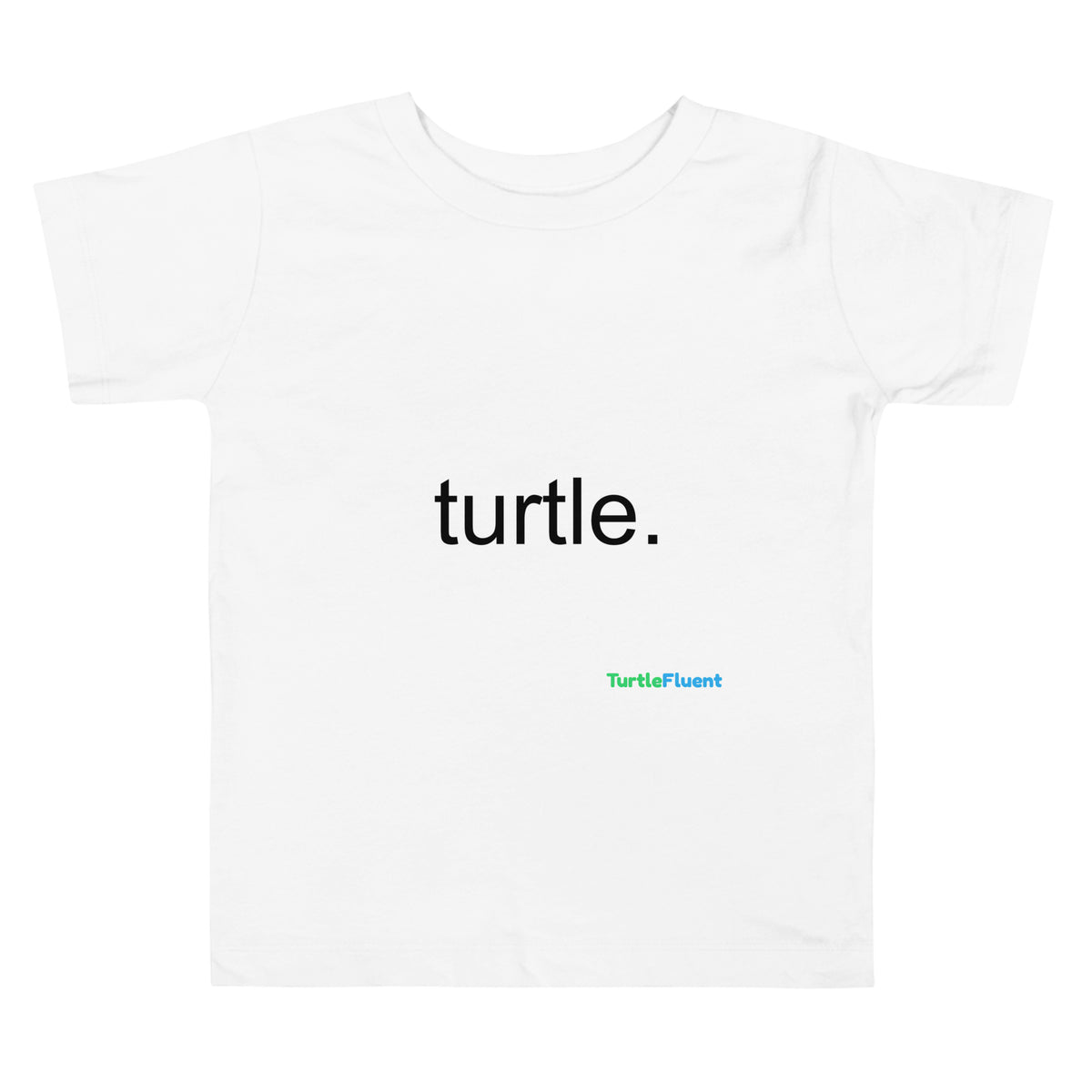 Turtle. Toddler Tee – White – front