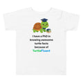 Bubbles PhD Toddler Tee – White – front