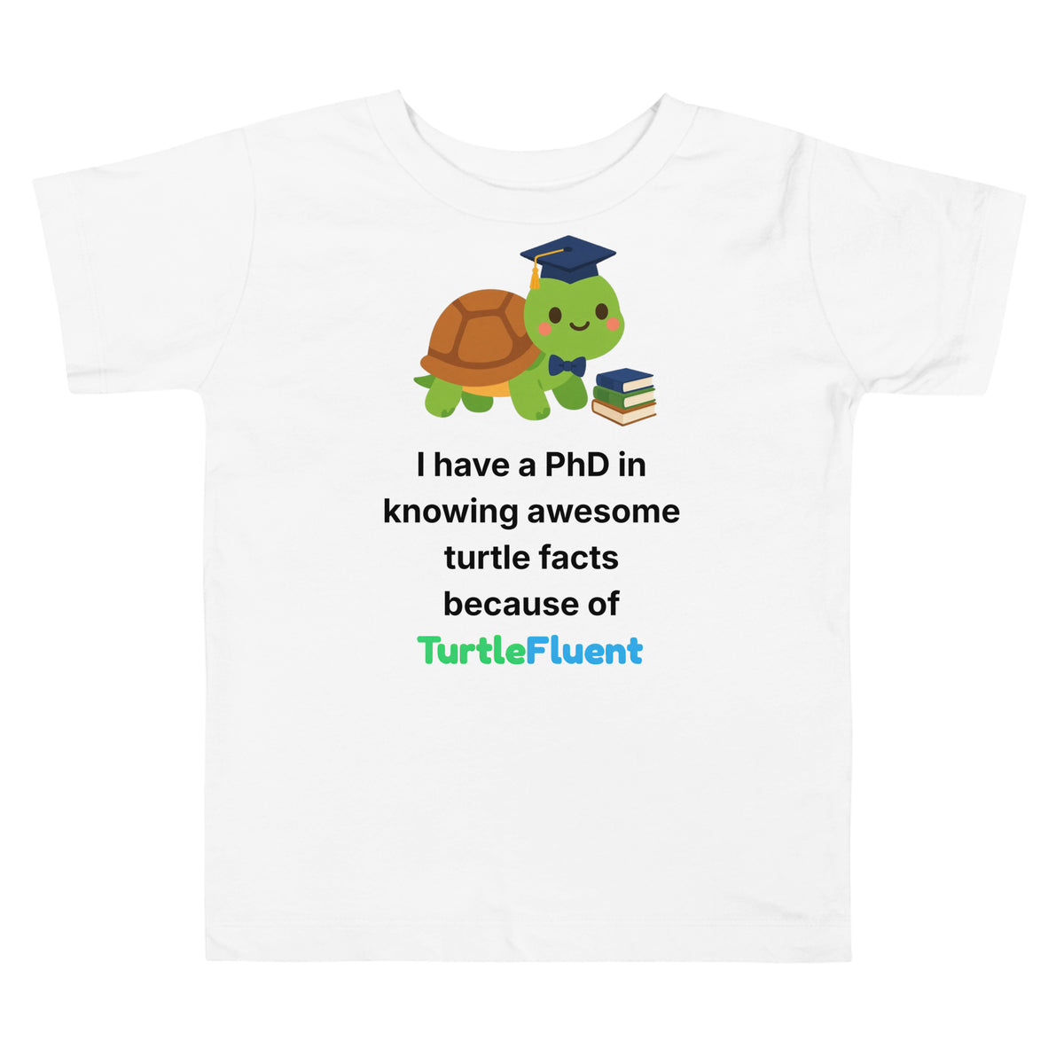 Bubbles PhD Toddler Tee – White – front