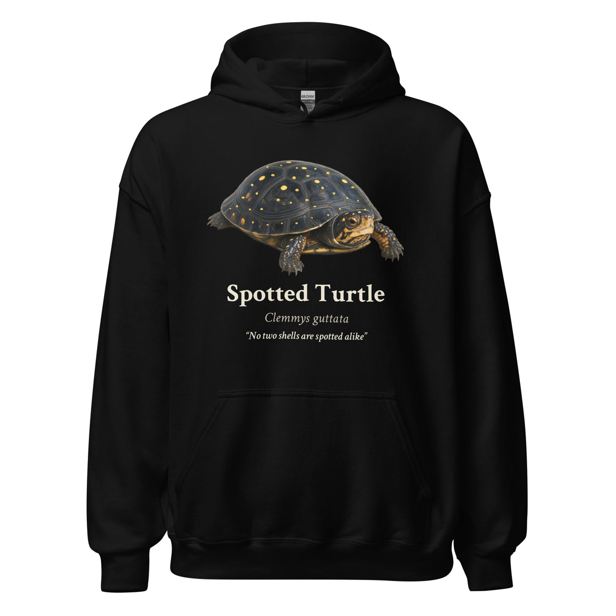 Spotted Turtle Hoodie – Black – front
