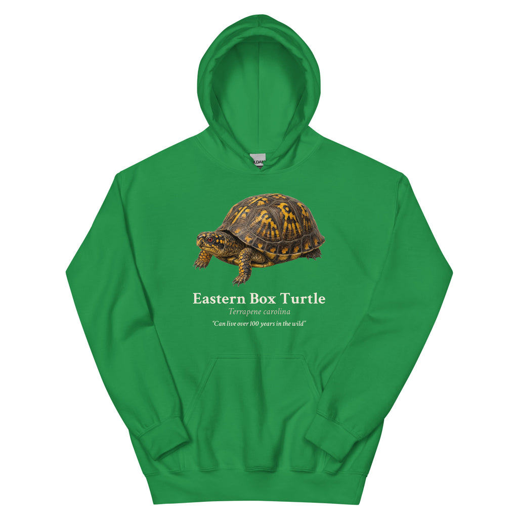 Eastern Box Turtle Hoodie – Blue & Green – Green – front