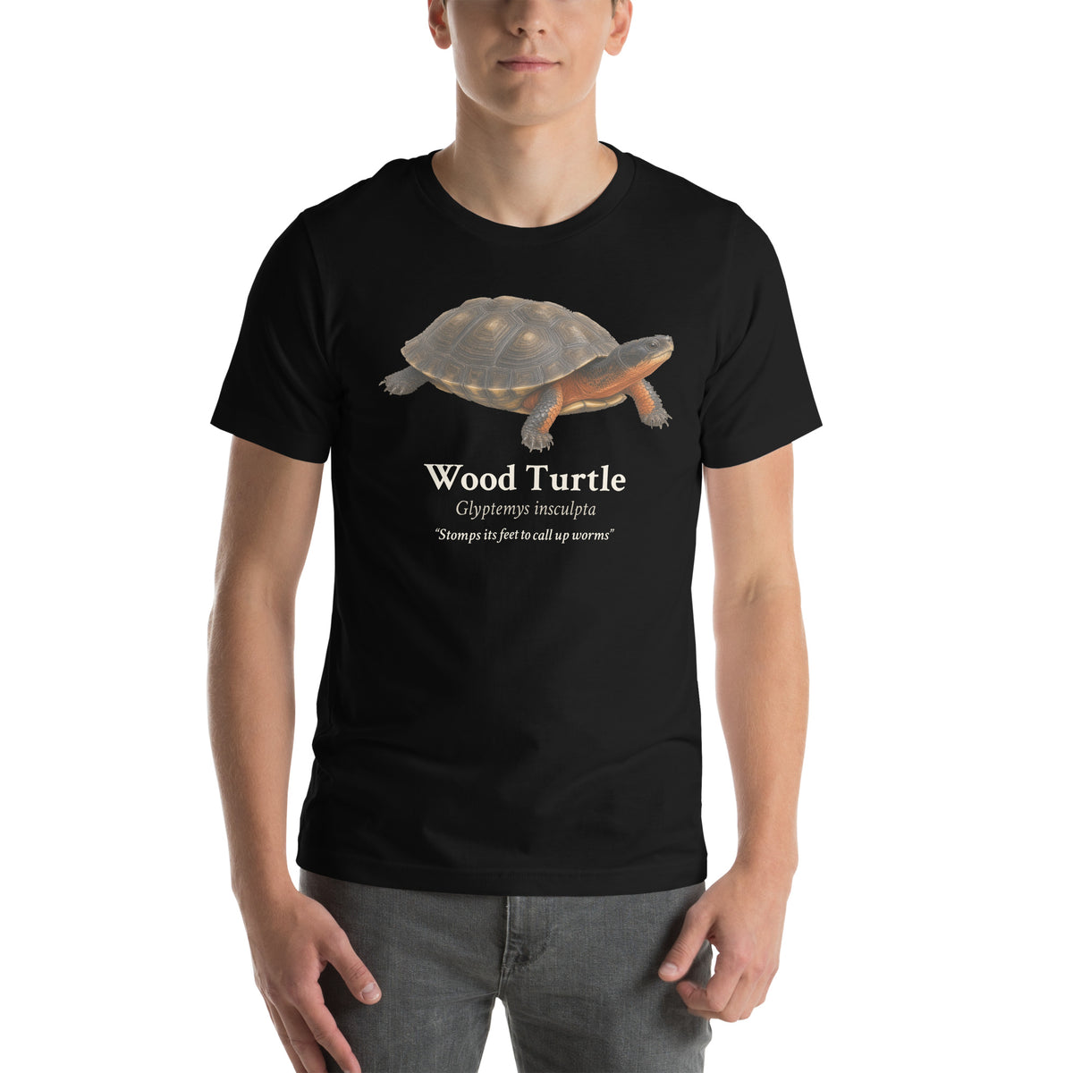 Wood Turtle Tee – Black – front