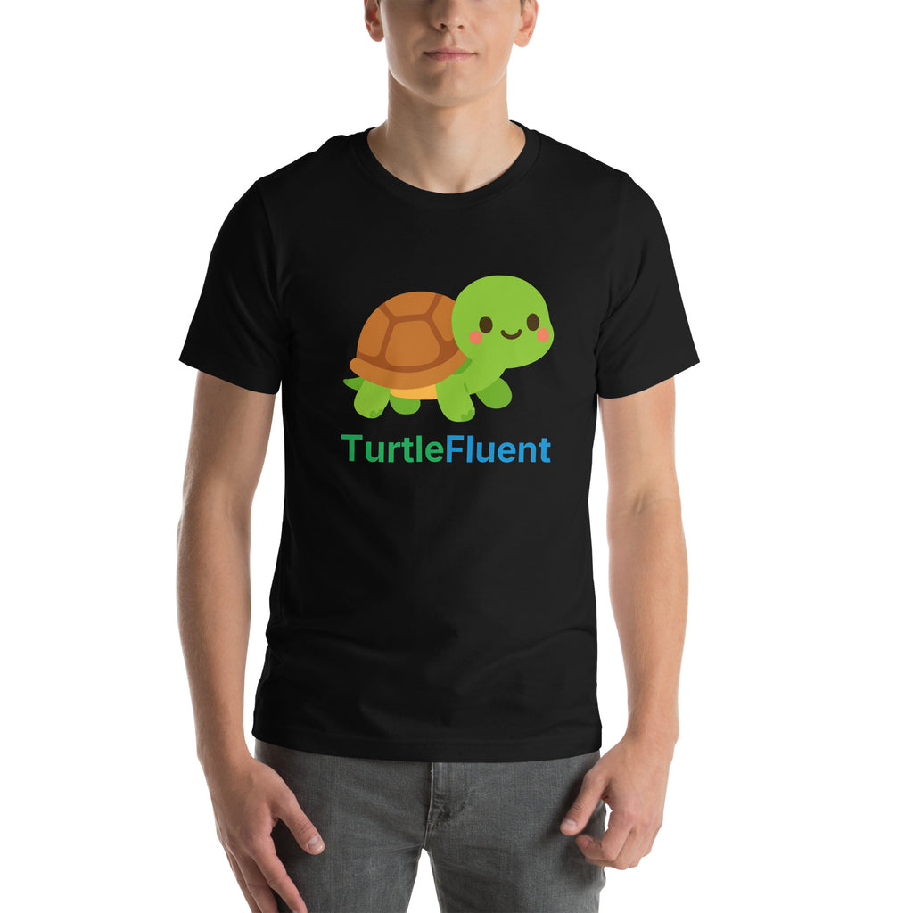 Bubbles the Turtle Tee – Black – front
