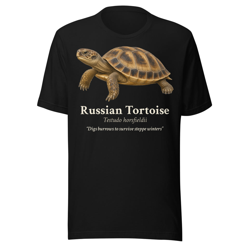 Russian Tortoise Tee – Black – front