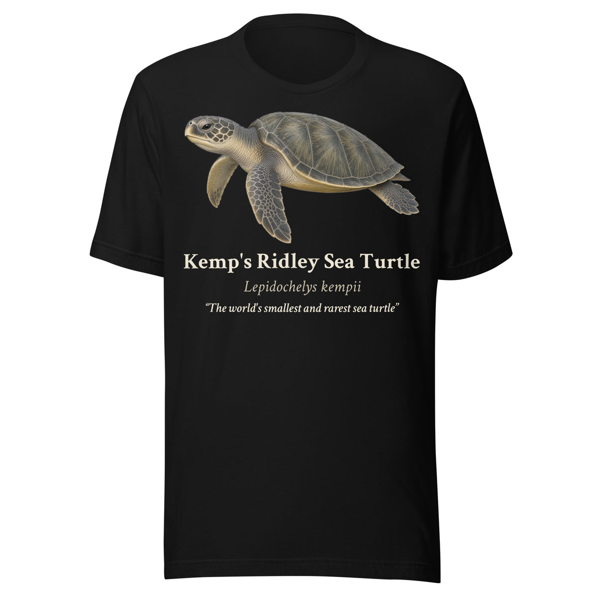 Kemp's Ridley Sea Turtle Tee – Black – front