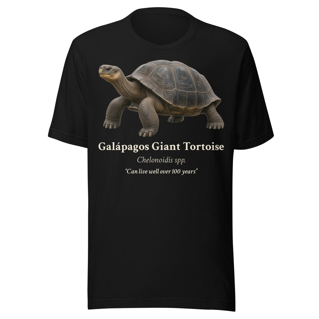Galápagos Giant Tortoise Tee – Black – front