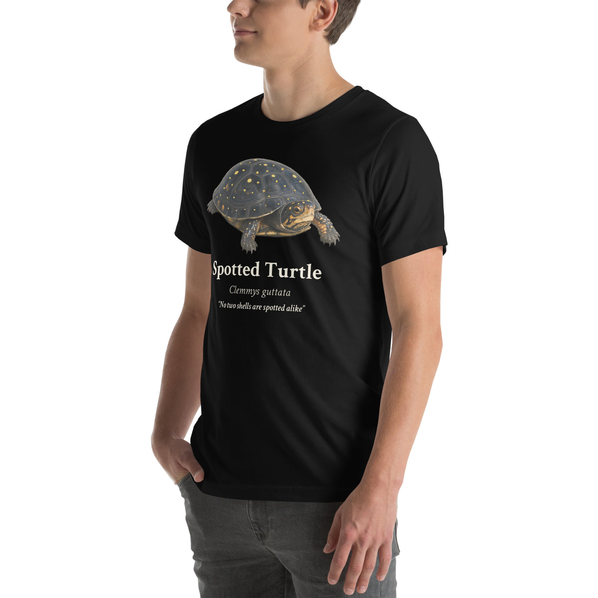 Spotted Turtle Tee – Black – left front
