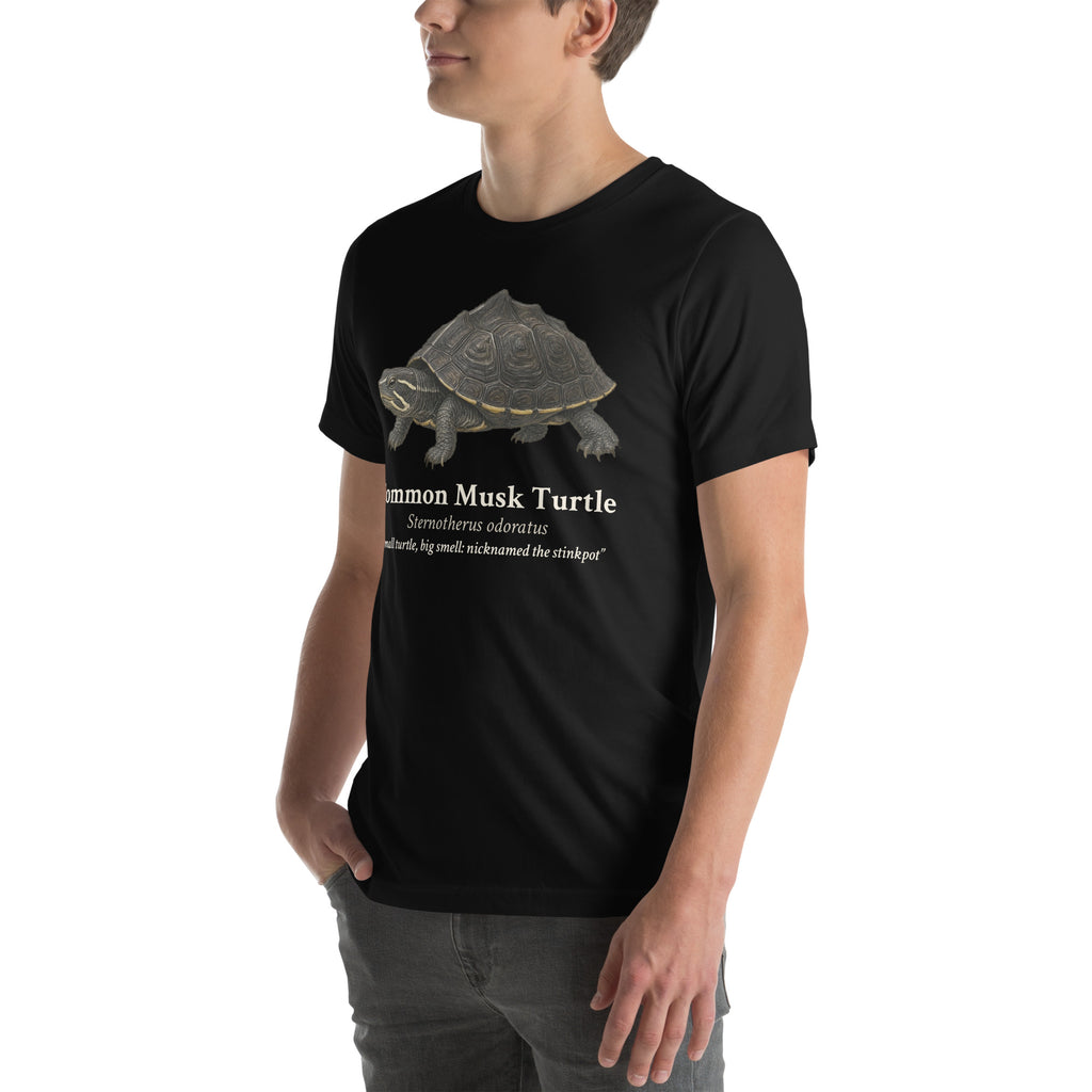 Common Musk Turtle Tee – Black – left front