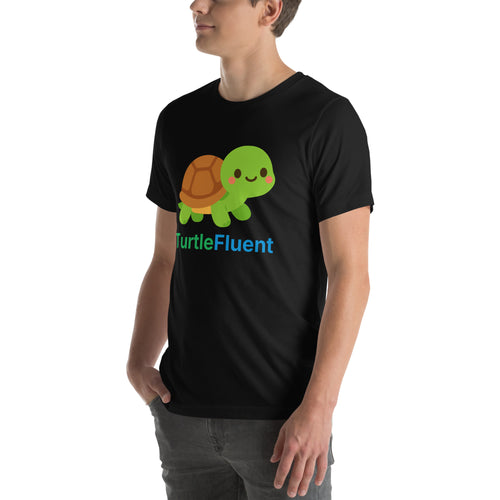 Bubbles the Turtle Tee – Black – left front