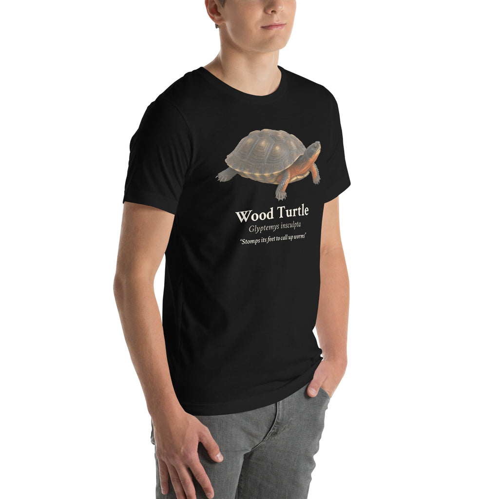 Wood Turtle Tee – Black – right front