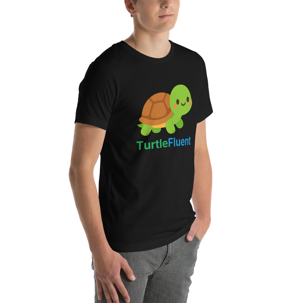 Bubbles the Turtle Tee – Black – right front
