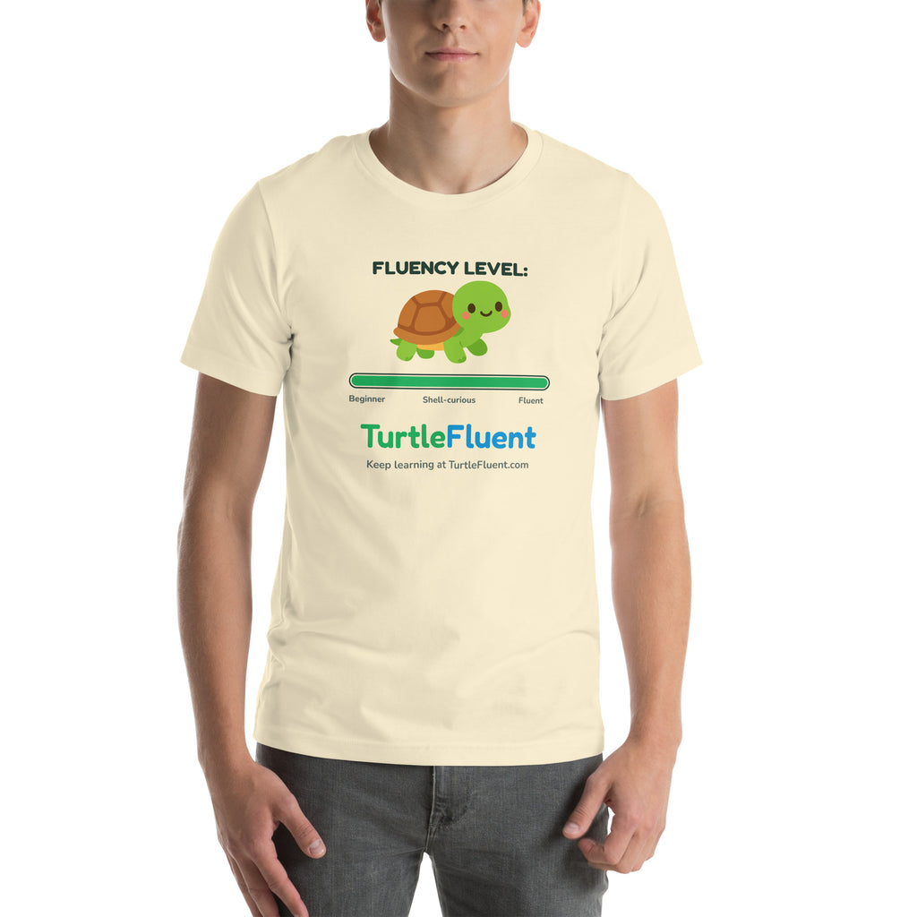 Fluency Level Tee – Natural – front