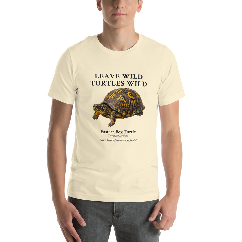 Leave Wild Turtles Wild Tee – Natural – front