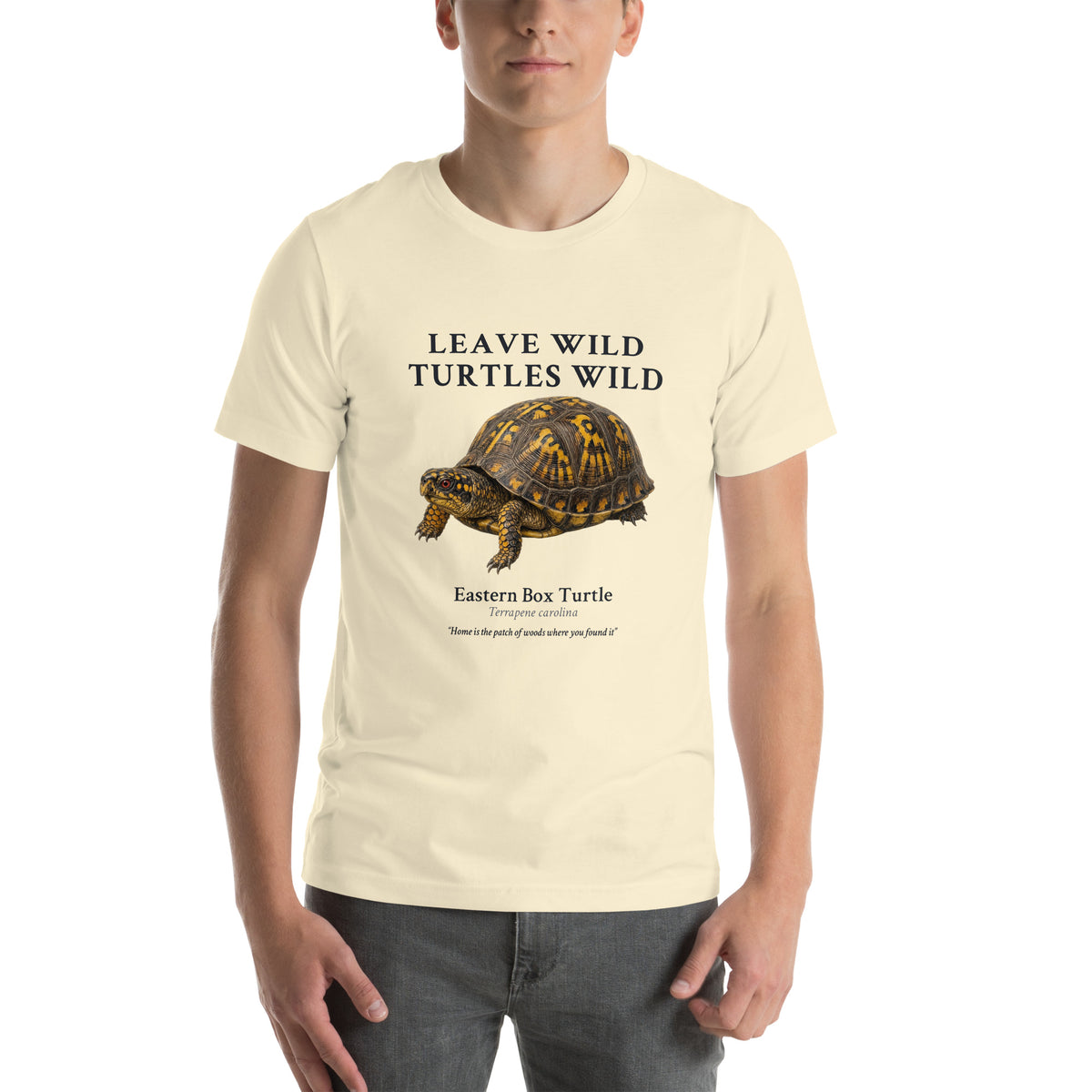 Leave Wild Turtles Wild Tee – Natural – front