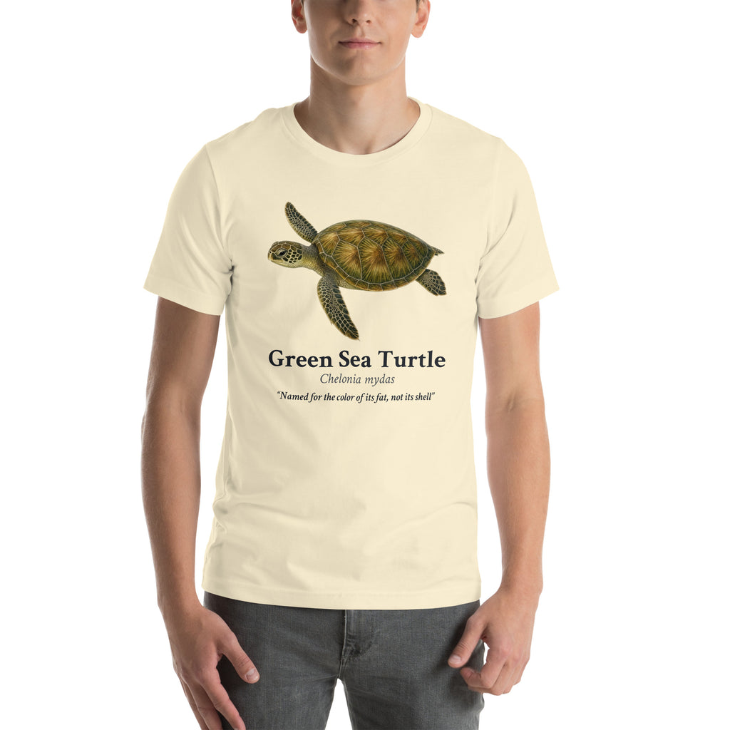 Green Sea Turtle Tee – Natural – front