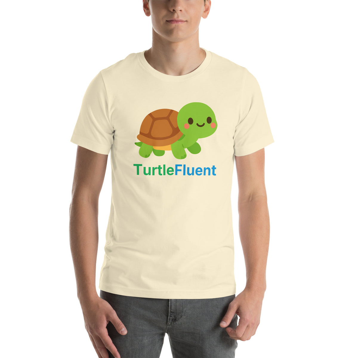 Bubbles the Turtle Tee – Natural – front