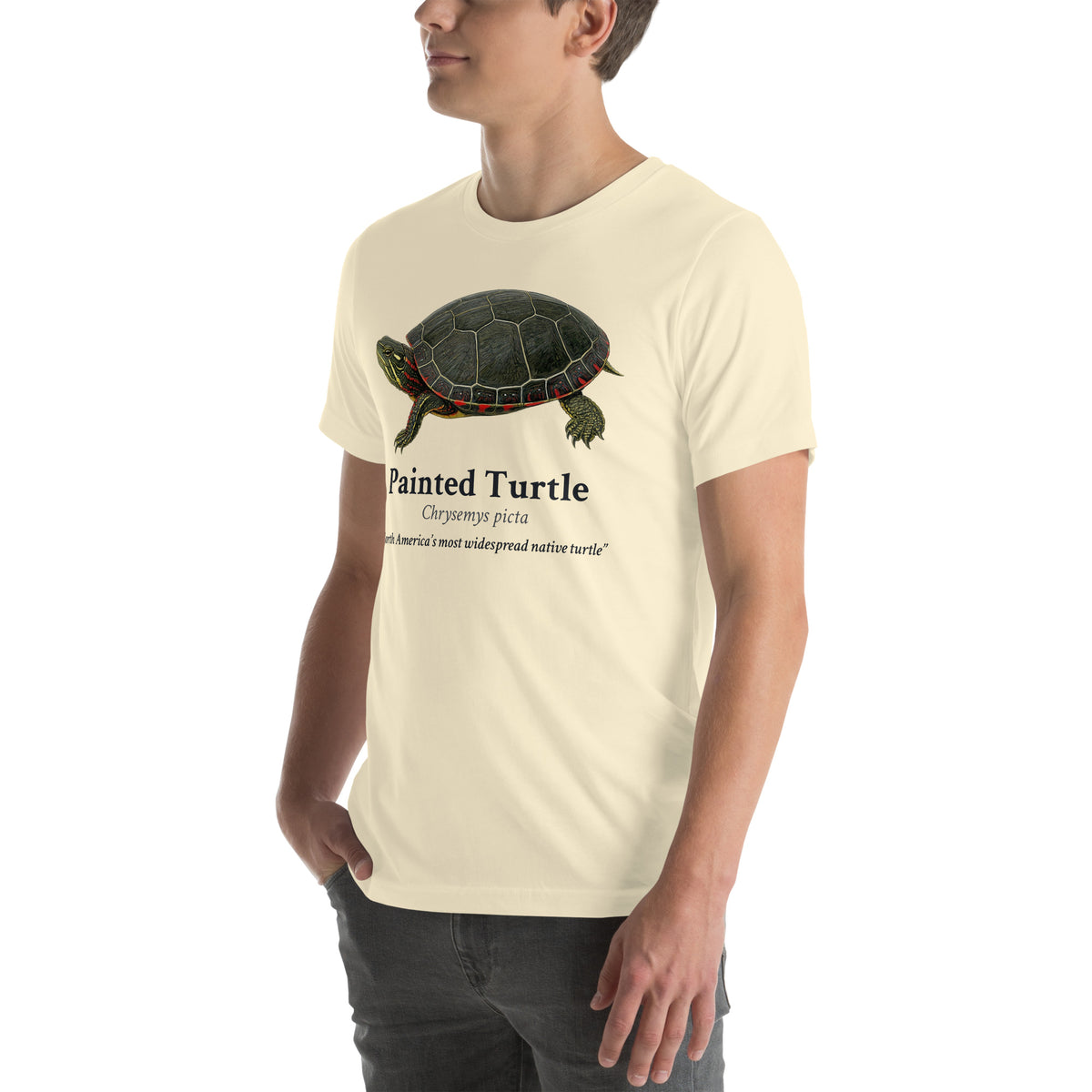 Painted Turtle Tee – Natural – left front