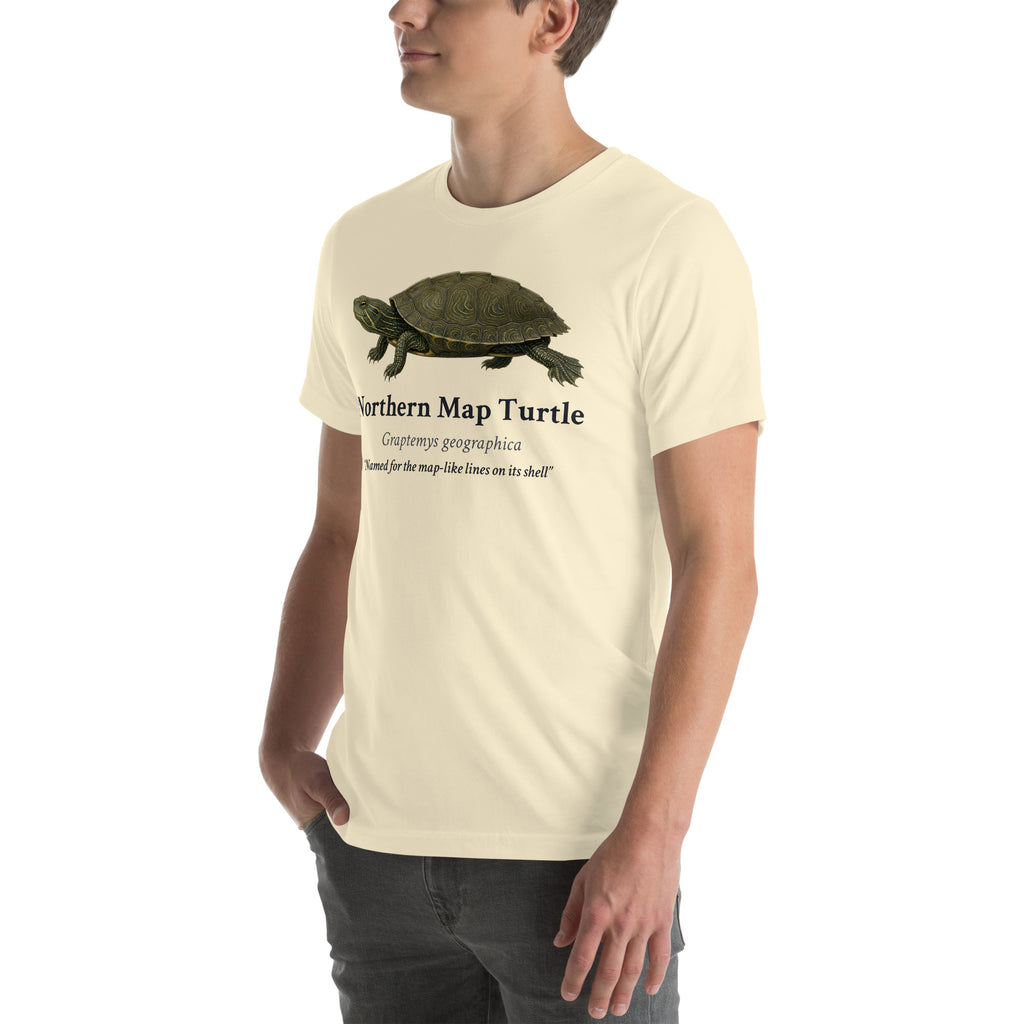 Northern Map Turtle Tee – Natural – left front