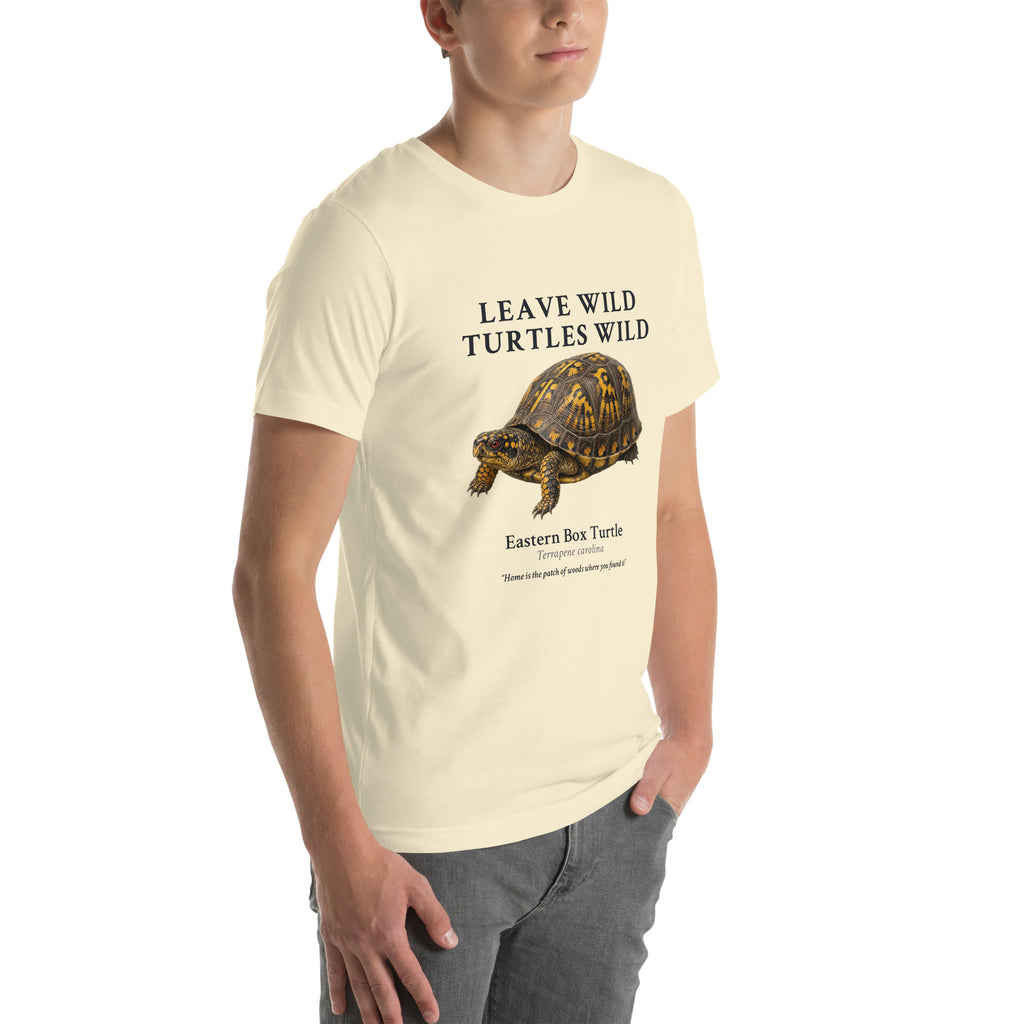 Leave Wild Turtles Wild Tee – Natural – right front