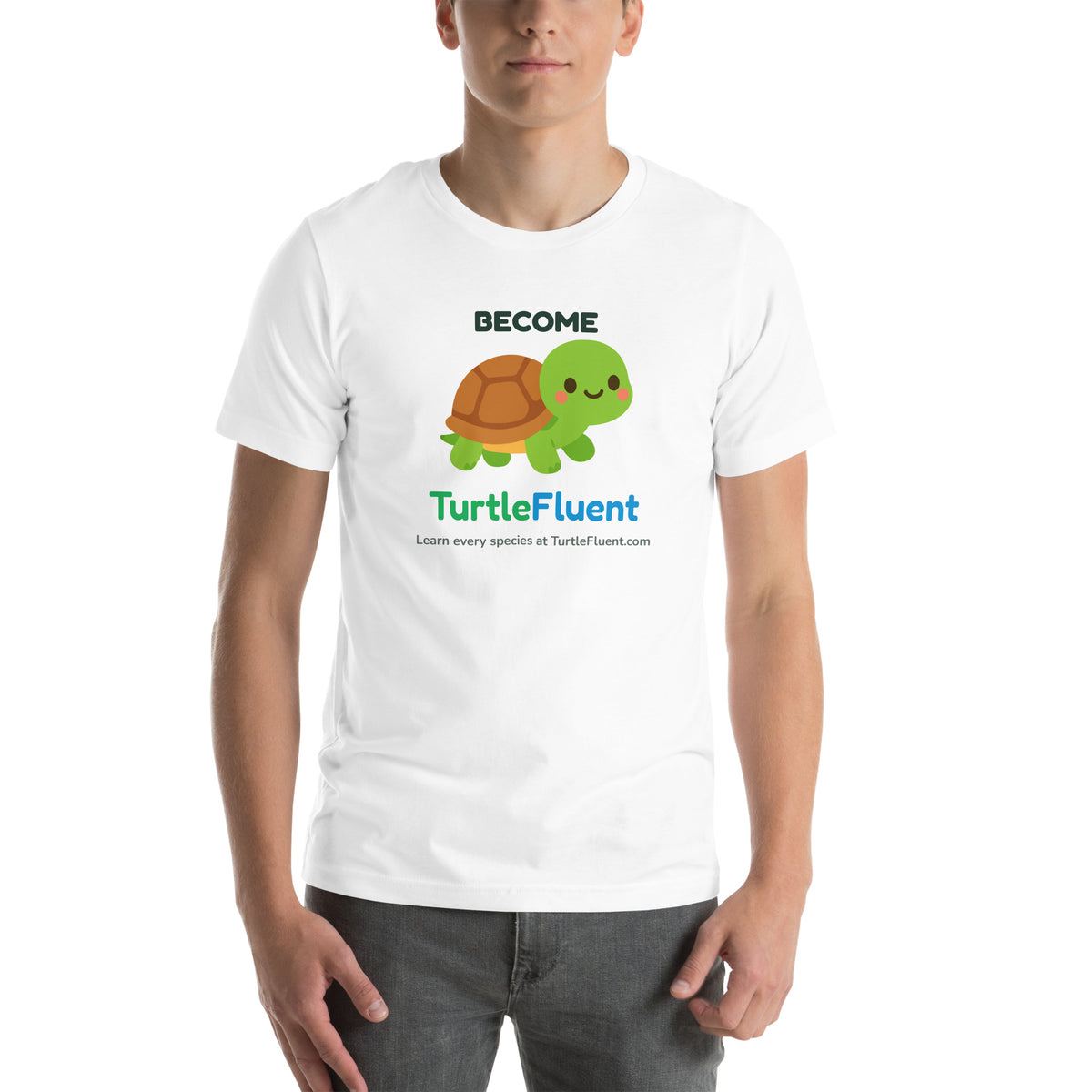 Become TurtleFluent Tee – White – front