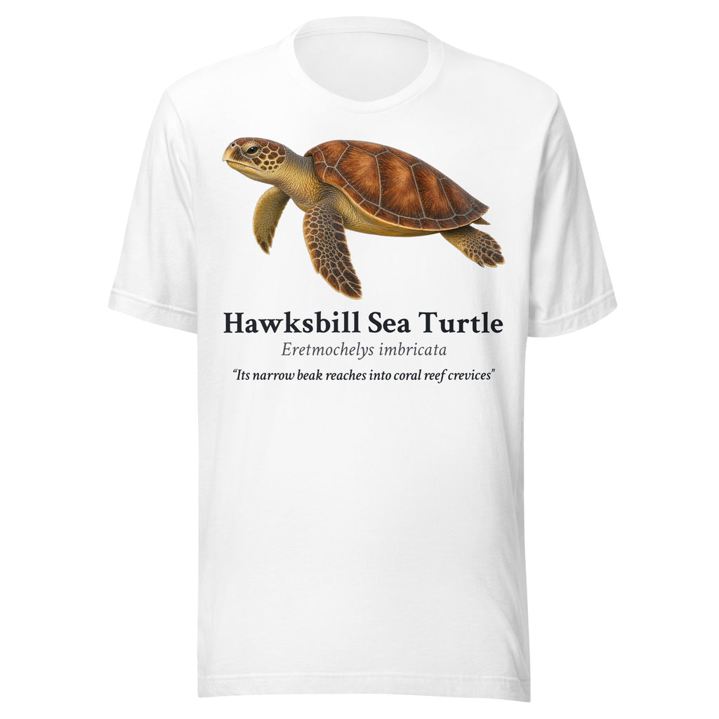 Hawksbill Sea Turtle Tee – White – front