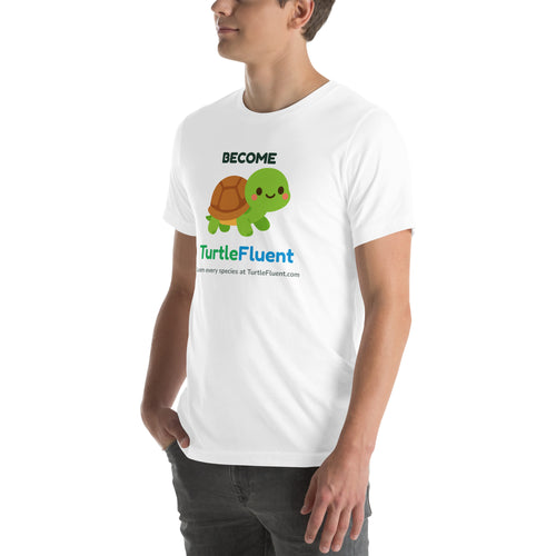 Become TurtleFluent Tee – White – left front