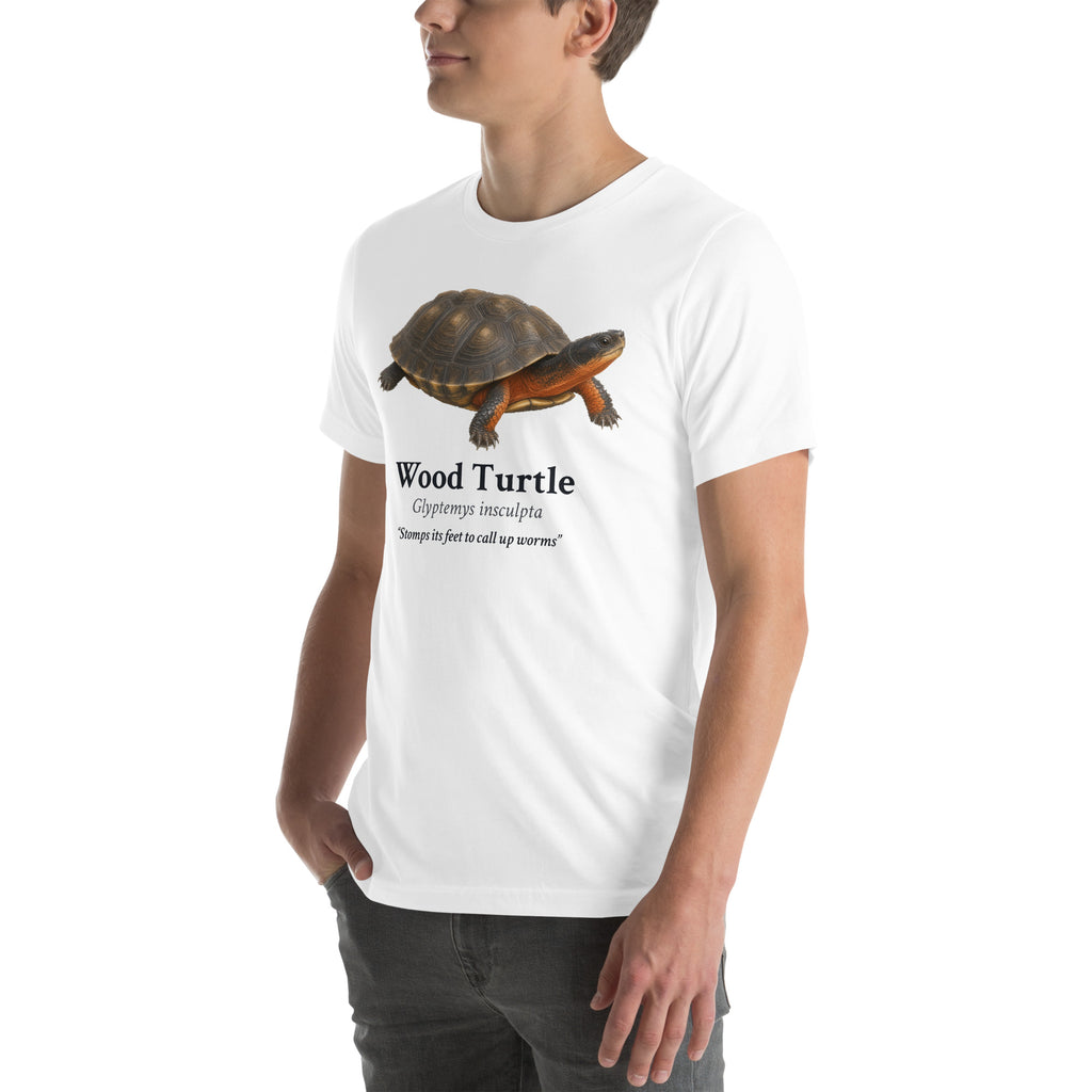 Wood Turtle Tee – White – left front