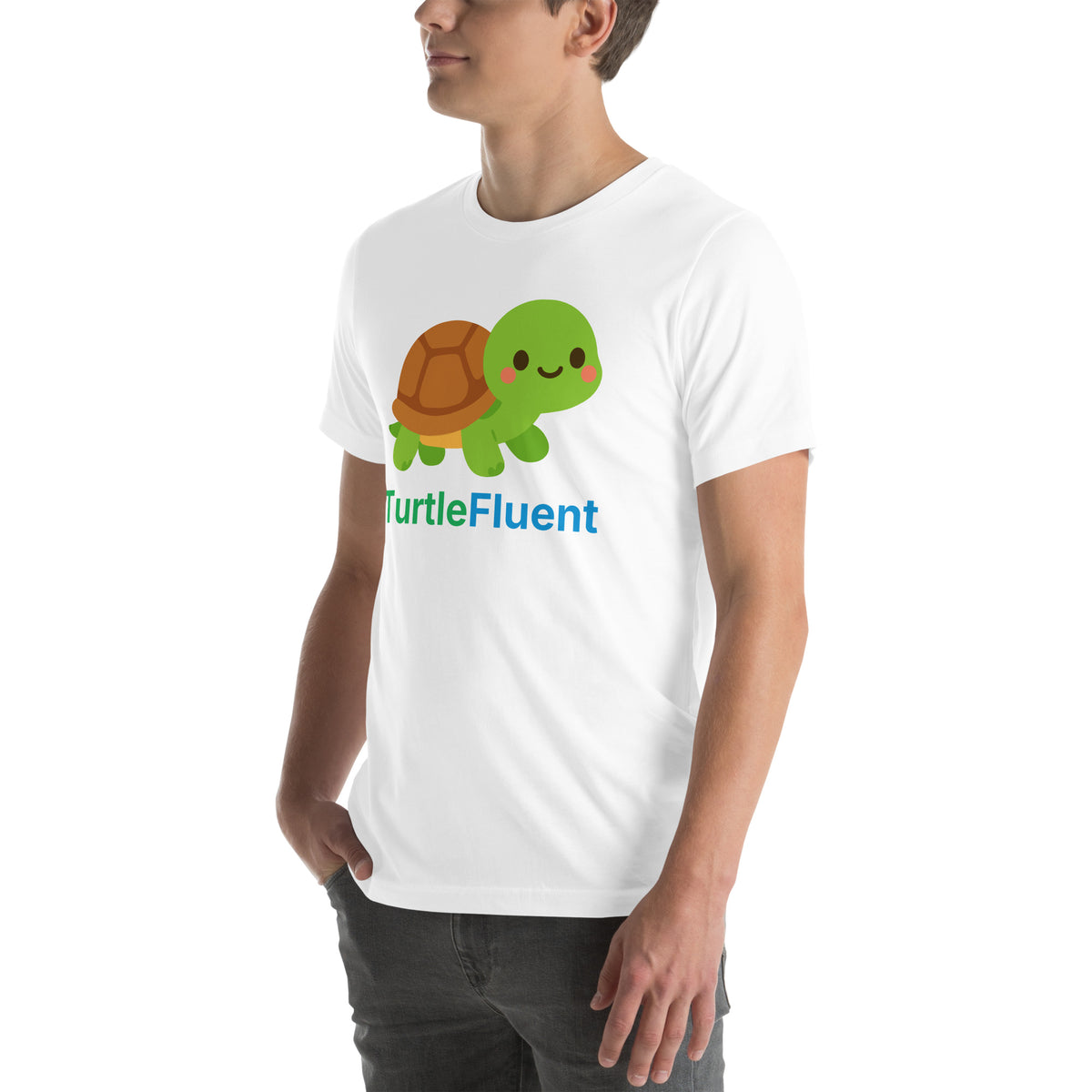 Bubbles the Turtle Tee – White – left front
