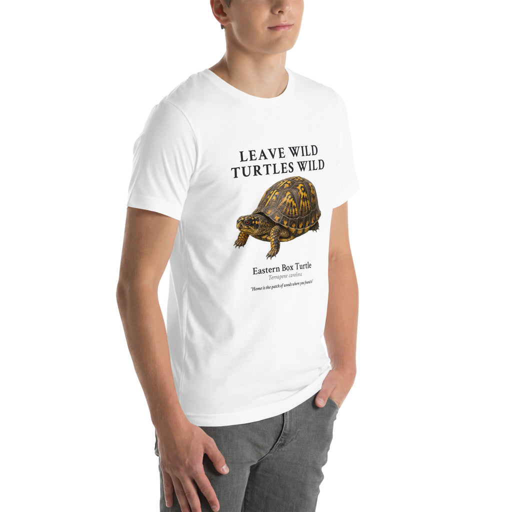 Leave Wild Turtles Wild Tee – White – right front