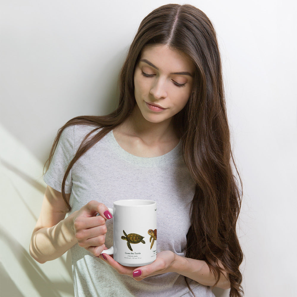 Sea Turtles to Scale Mug – 15 oz – in use