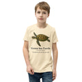 Green Sea Turtle Kids Tee – Natural – front