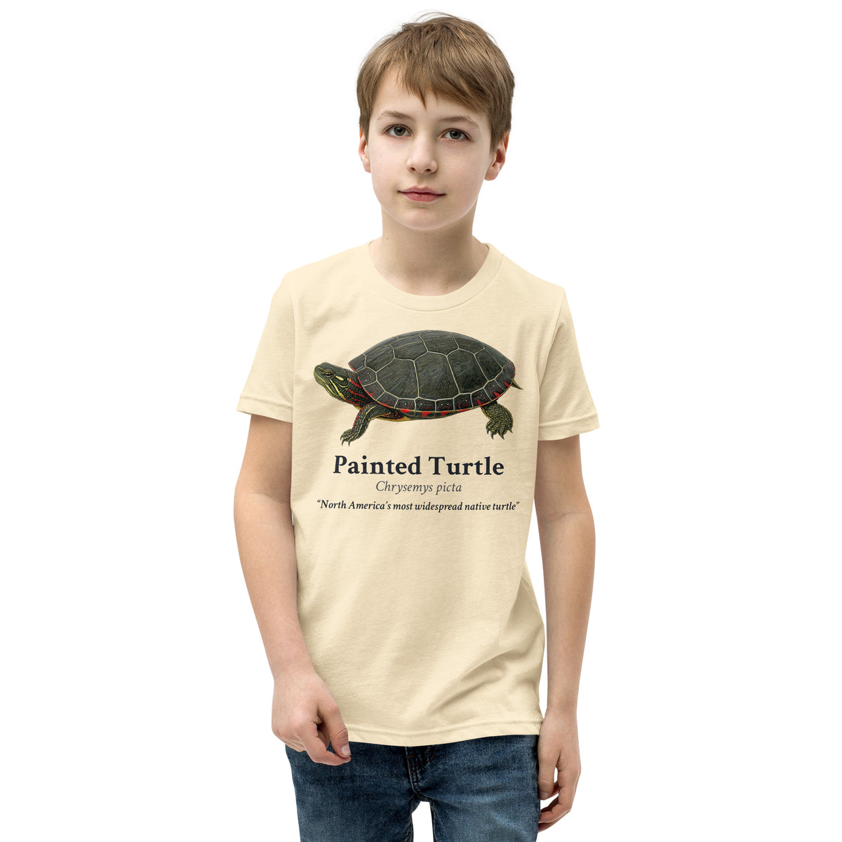 Painted Turtle Kids Tee – Natural – front