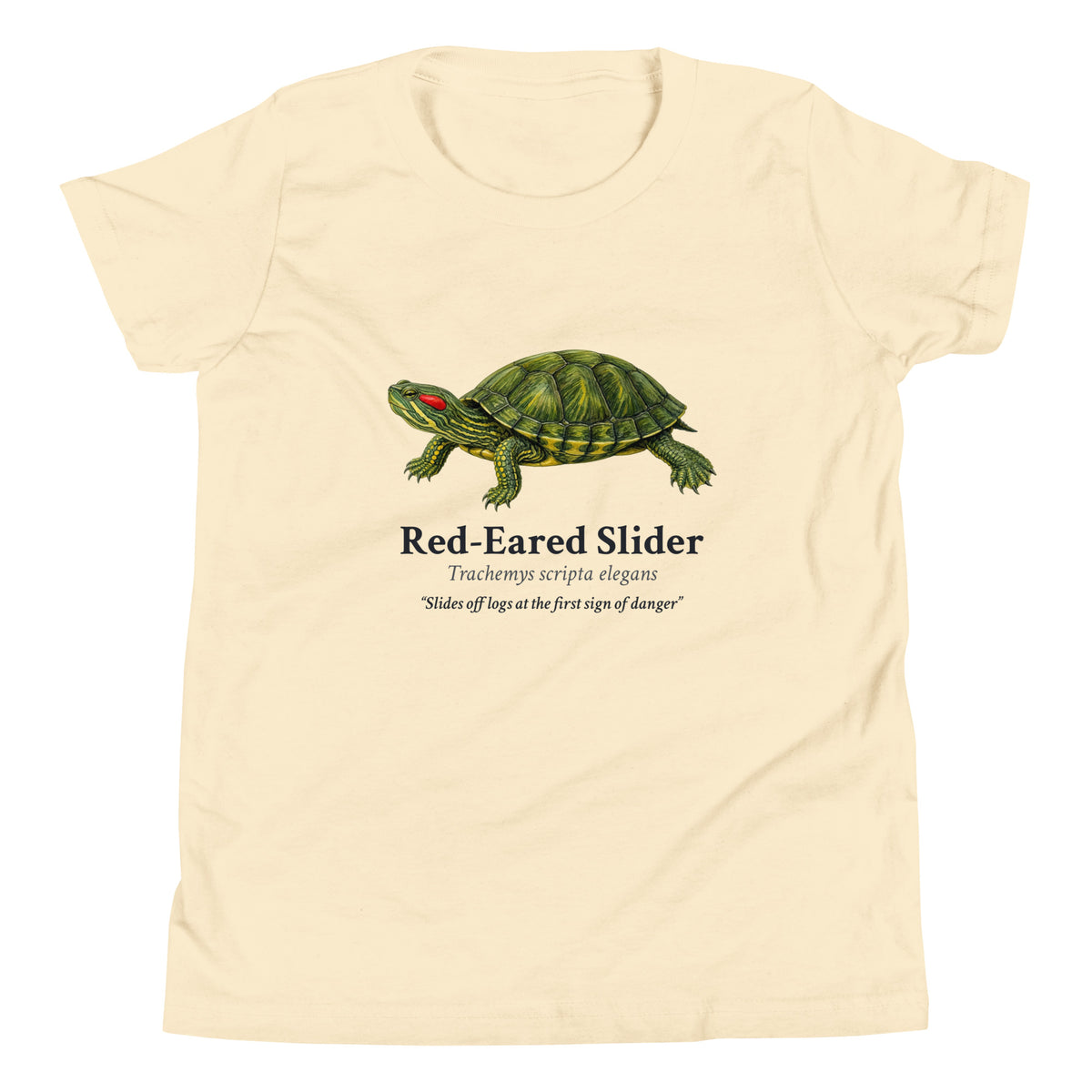 Red-Eared Slider Kids Tee – Natural – front