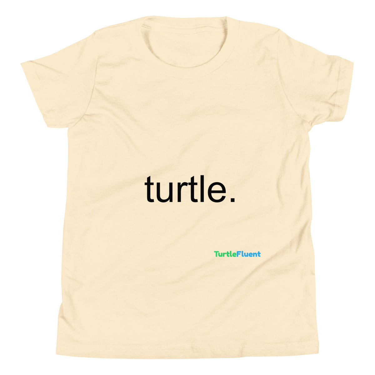 Turtle. Kids Tee – Natural – front