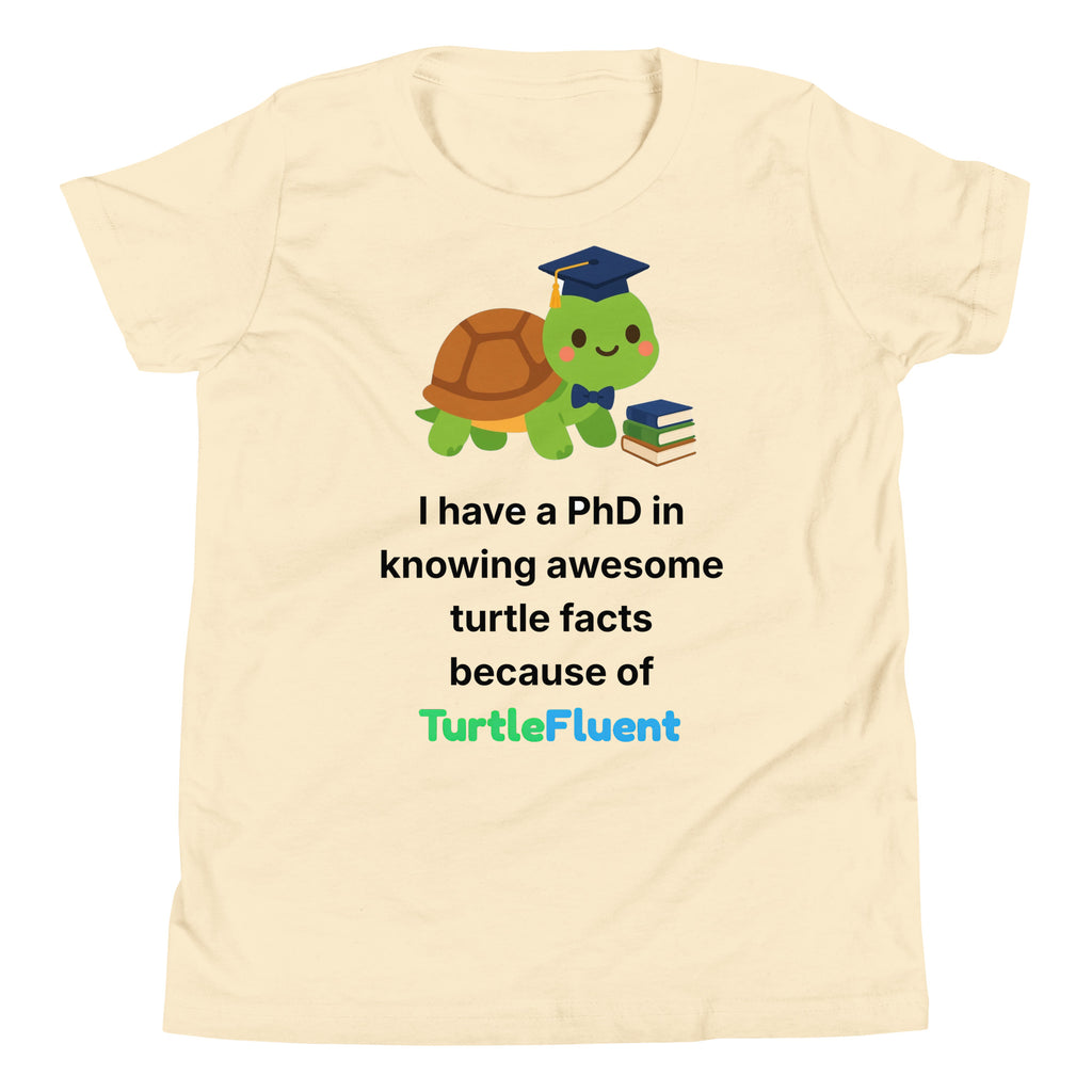 Bubbles PhD Kids Tee – Natural – front