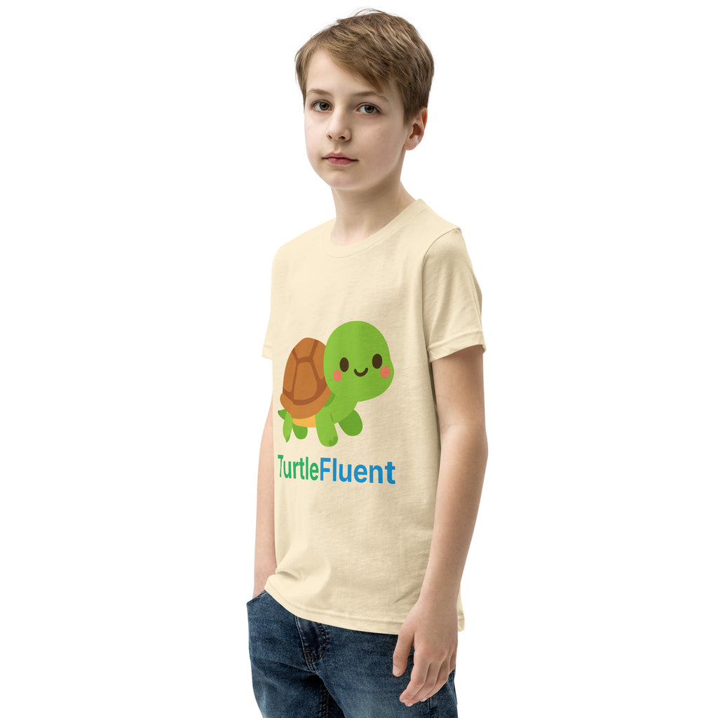 Bubbles Kids Tee – Natural – left front