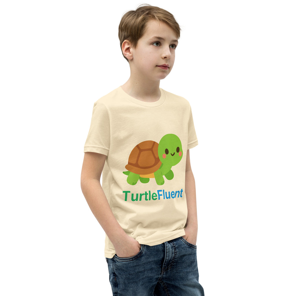 Bubbles Kids Tee – Natural – right front