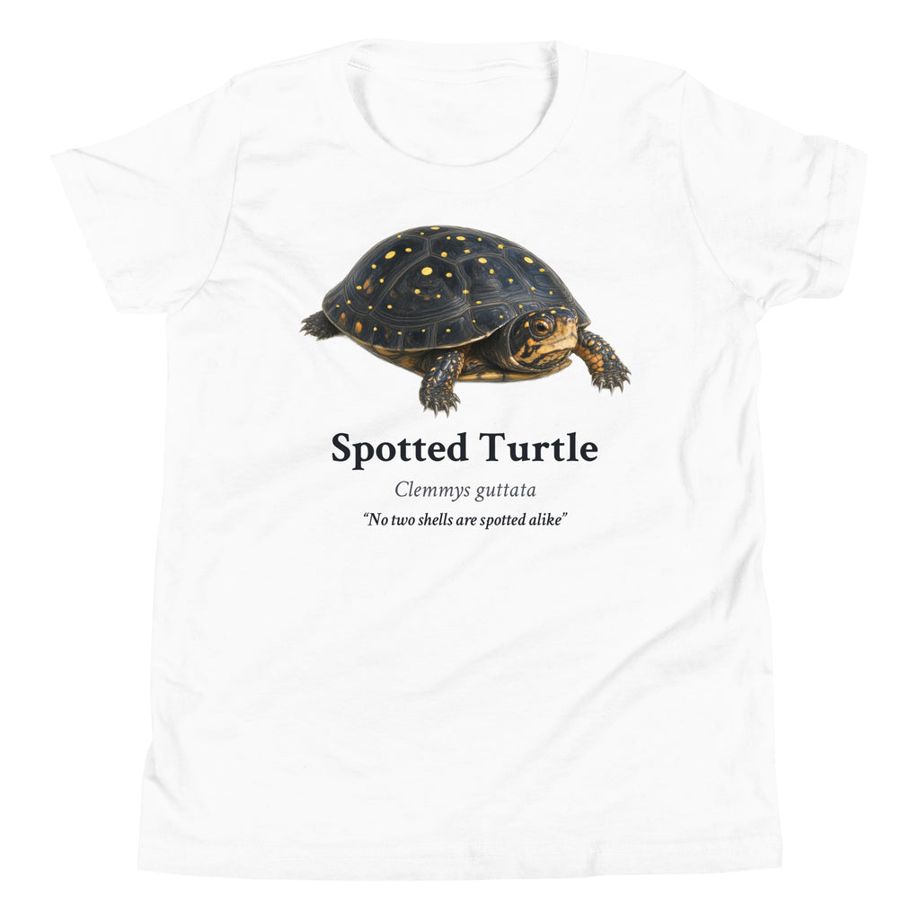 Spotted Turtle Kids Tee – White – front