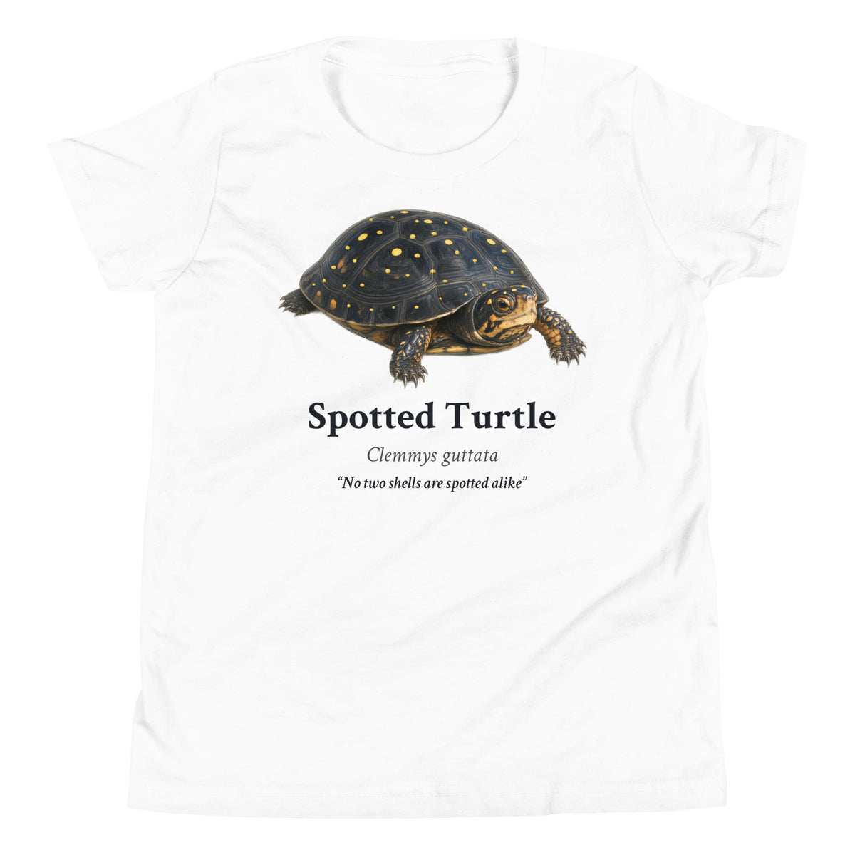 Spotted Turtle Kids Tee – White – front
