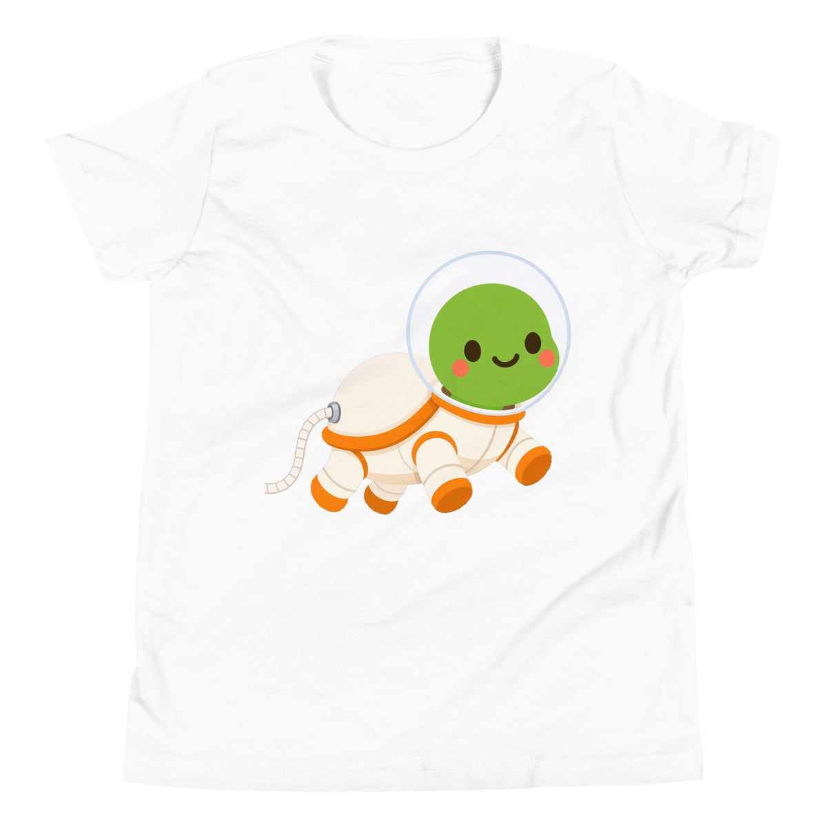 Astronaut Bubbles Kids Tee – White – front