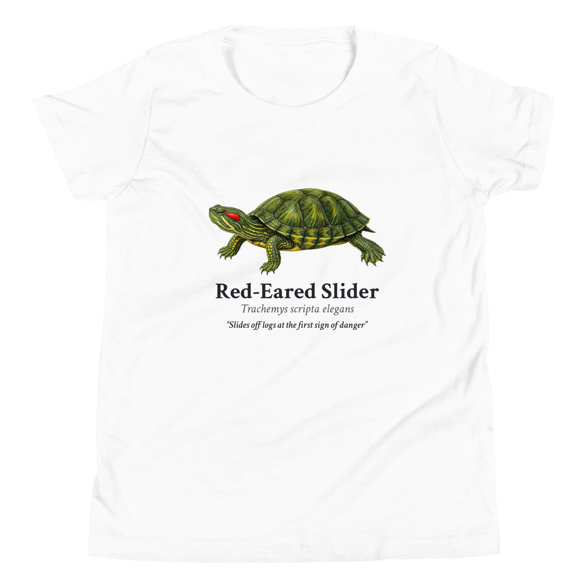 Red-Eared Slider Kids Tee – White – front